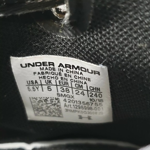 Under Armour Wardell Sc Boy’s Basketball Athletic shoes Size 5.5Y #1295998-001 - Picture 7 of 12